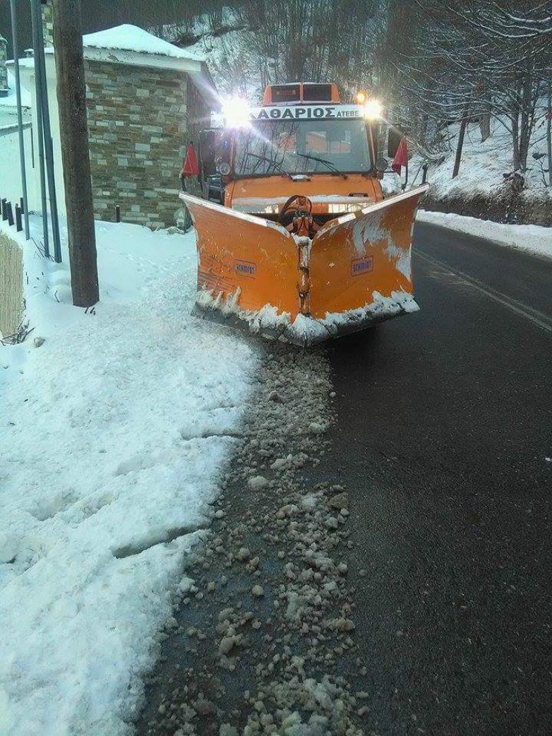 Παγωνιά και χιονόπτωση στη Μαγνησία