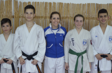 Mε  τέσσερις αθλητές η ΑΚΑΔΗΜΙΑ SHINKYOKUSHINKAI KARATE Bόλου