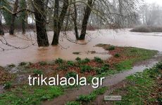 Σοβαρά προβλήματα από τις έντονες βροχοπτώσεις στα Τρίκαλα