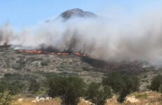 Αναζωπυρώθηκε η φωτιά στην Ελαφόνησο – Ξέσπασε και δεύτερο μέτωπο