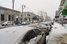 Έντονη χιονόπτωση στη Μαγνησία και στο Βόλο